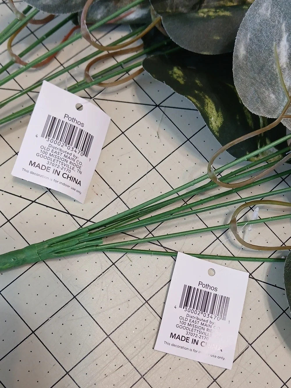 Artificial Pothos Bushes - Set Of 2